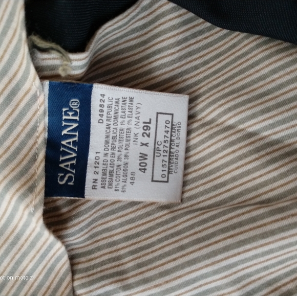 😀 SAVANE SLACKS DRESS MEN'S SIZE (40W x 29L) PreOwned - Picture 3 of 6